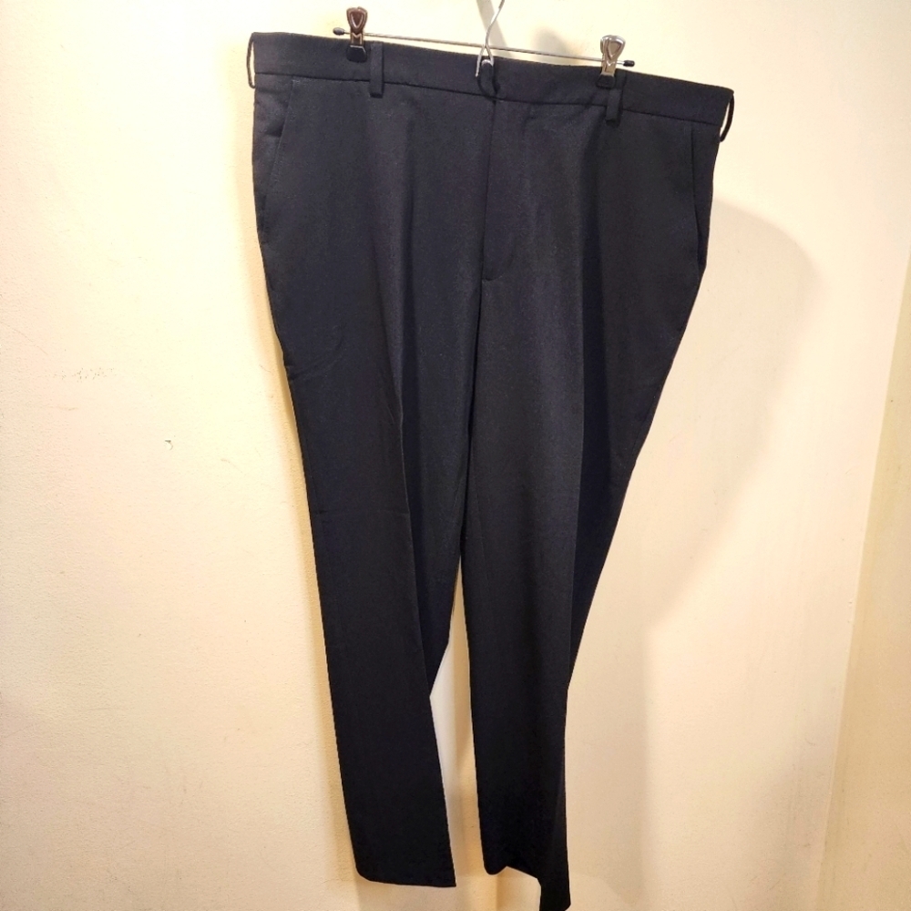 George Men's Black Flat Front Dress Pants Size 40 x 30